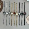Square Fashionable Exquisite High-End Alloy Quartz Watch, Light Luxury Retro Niche High-Value Women'S Watch