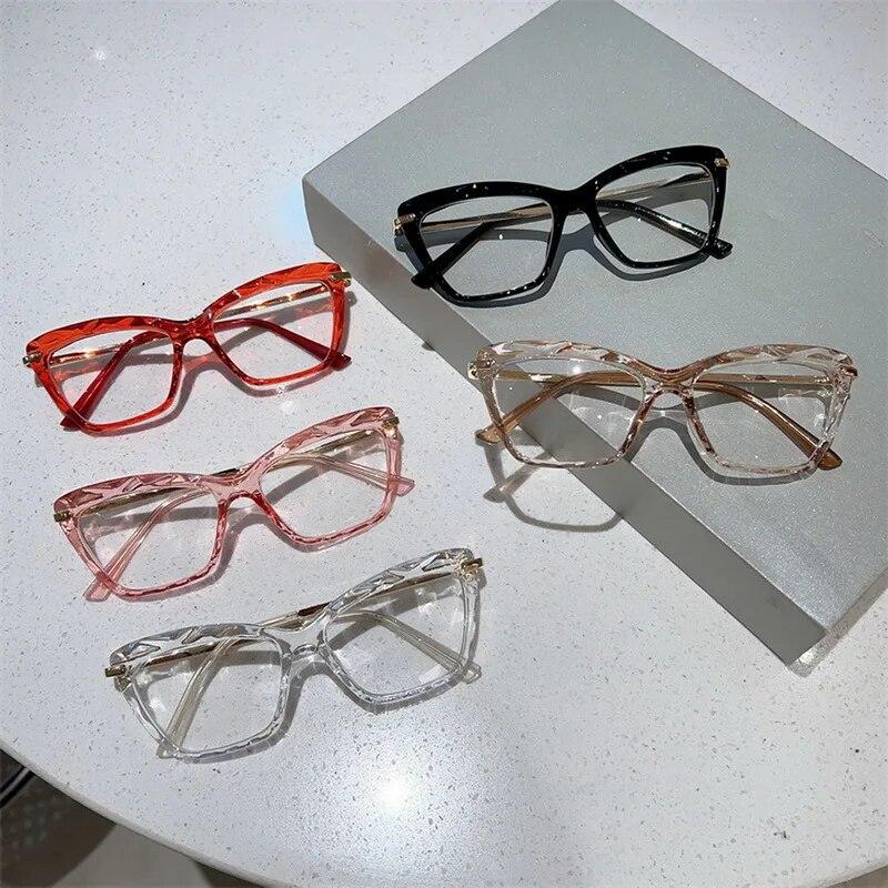 Fashion Classic Cat Eye Frame Glasses Retro Anti-Blue Light Eyeglasses Women Computer Eye Protection Spectacles Eyewear