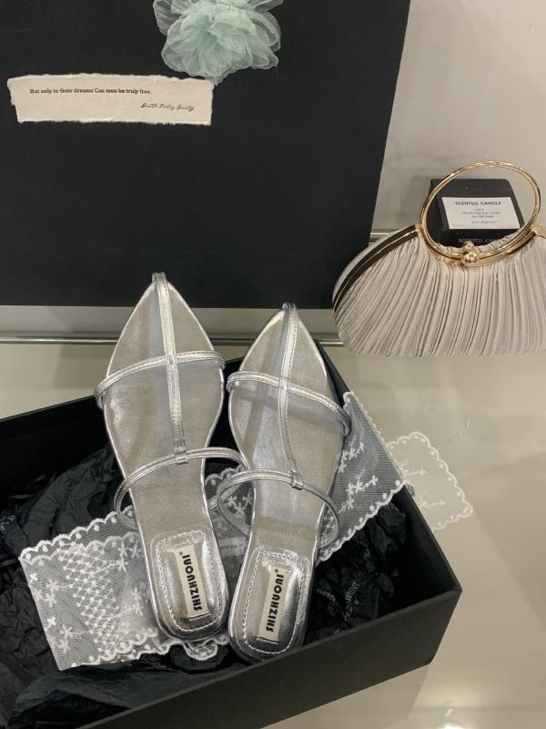 

Fashion Flat Shoes Female Slippers Soft Slipers Women Pointed Toe Cross-Tied Low Slides Fashion Comfort 2025 Luxury Rome Rubber Fabric P 35