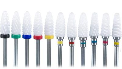 Ceramic Carbide Nail Drill Bit Rotate Burr Milling Nail Cutter Bits Electric Drill Machine For Manicure Pedicure Tools