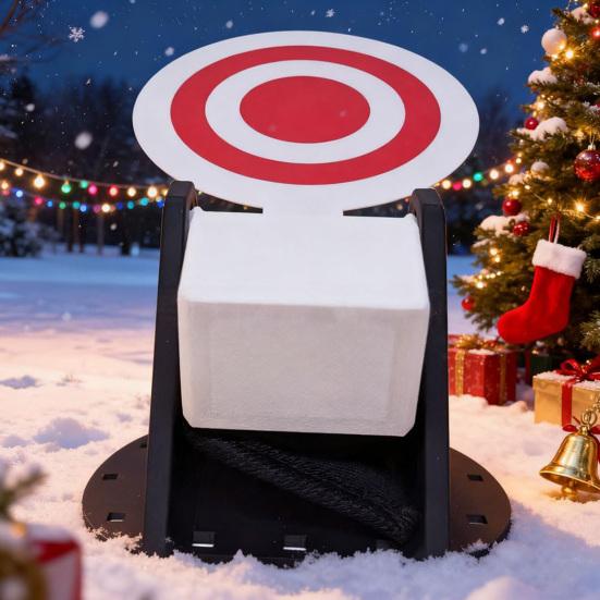 Snowball Automatic Reset Target Heavy Duty Auto Resetting Snowball Practice Target Winter Outdoor Backyard Snow Battle Snowball Throwing Game