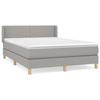 Maison Exclusive - Sommier à lattes de lit avec matelas Gris clair 140x190cm Tissu