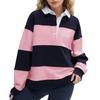 Women's Stylish Casual Loose Fit Long Sleeve Pullover Sweatshirt with Zipper and Collar
