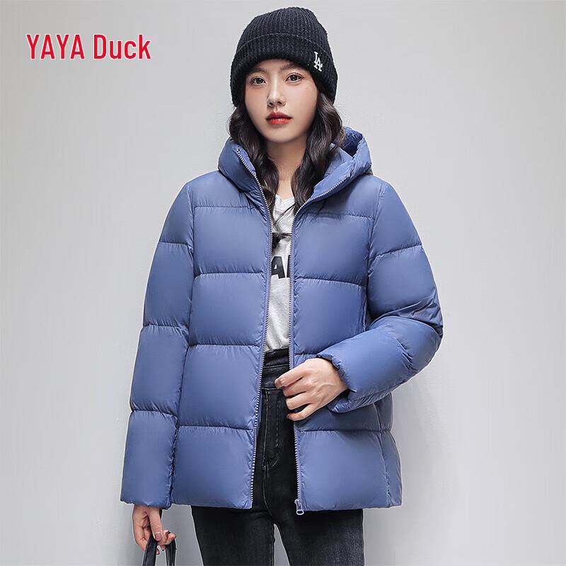 YaYa Women's Petite Hooded Short Puffer Down Jacket