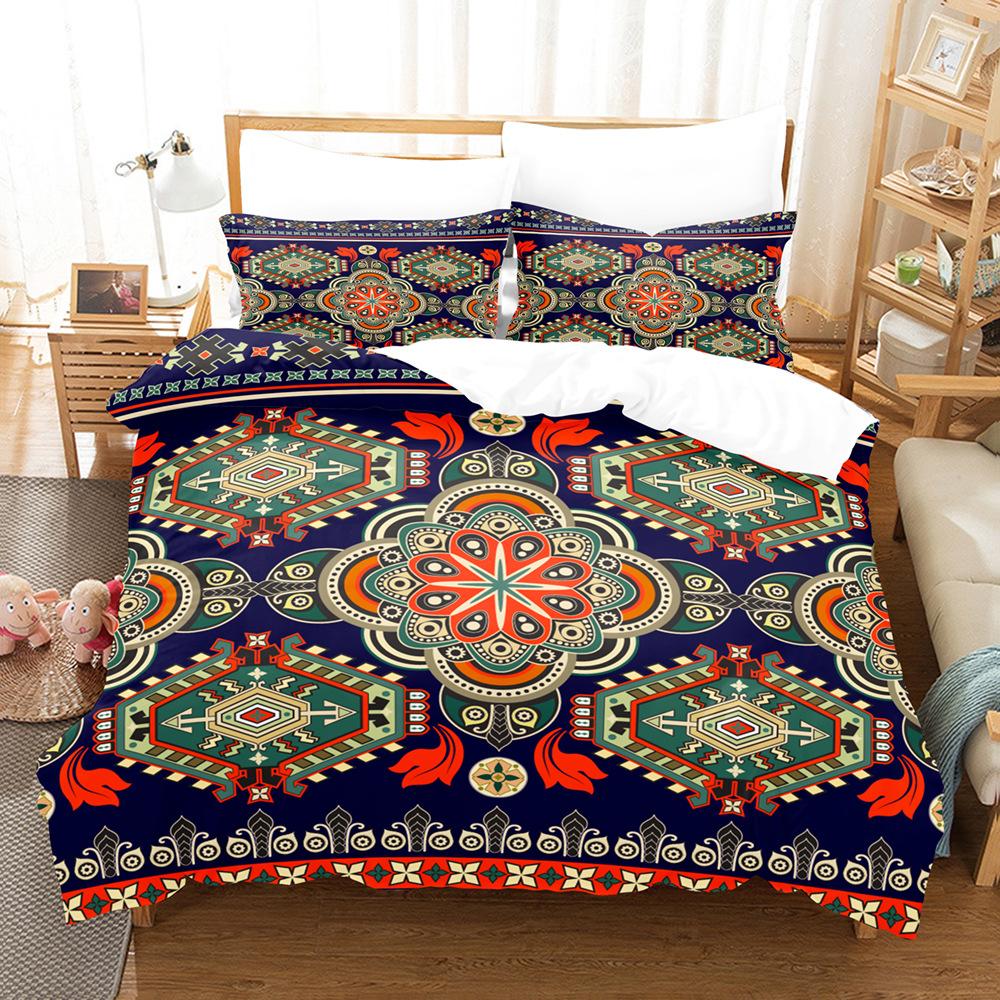 

Mandala Bohemian Bedding For Adults, Winter Duvet Cover Sets,Twin,Full,Queen,King,Bedroom Set, Boho Flower Home Textile, 228x228 EU single(135x200cm)