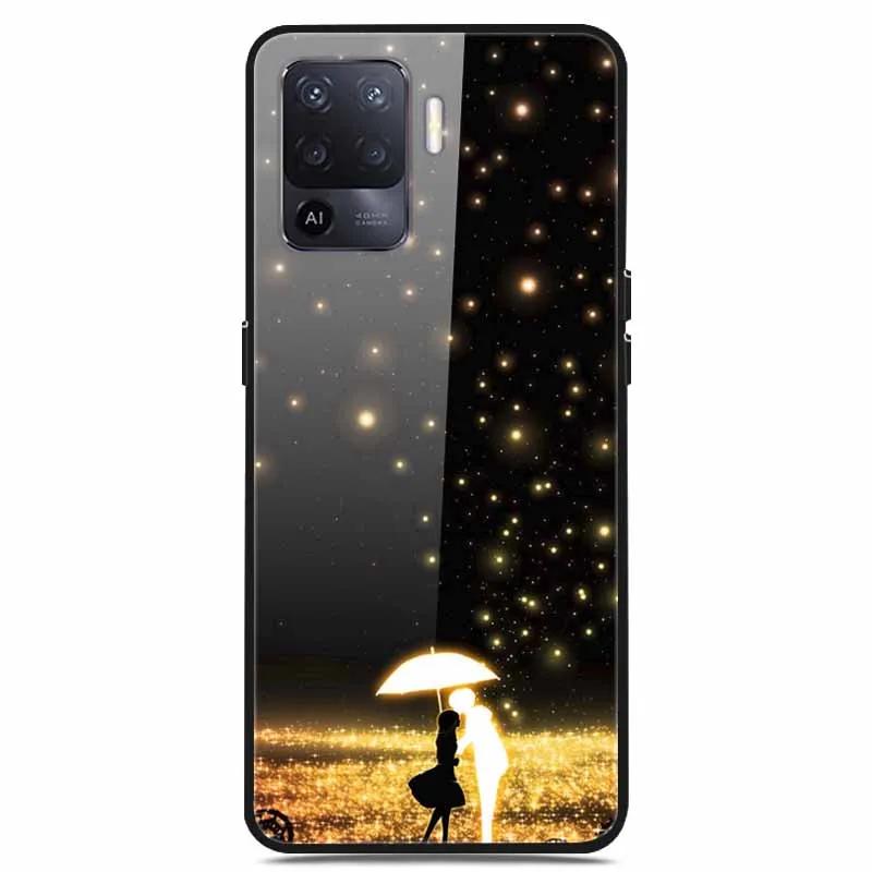 For OPPO Reno 5 Lite Case Luxury Tempered Glass Bumper for OppoA94 4G Phone Cover For OPPO A94 4G/ Reno5 Lite Glass Coque A94 4G
