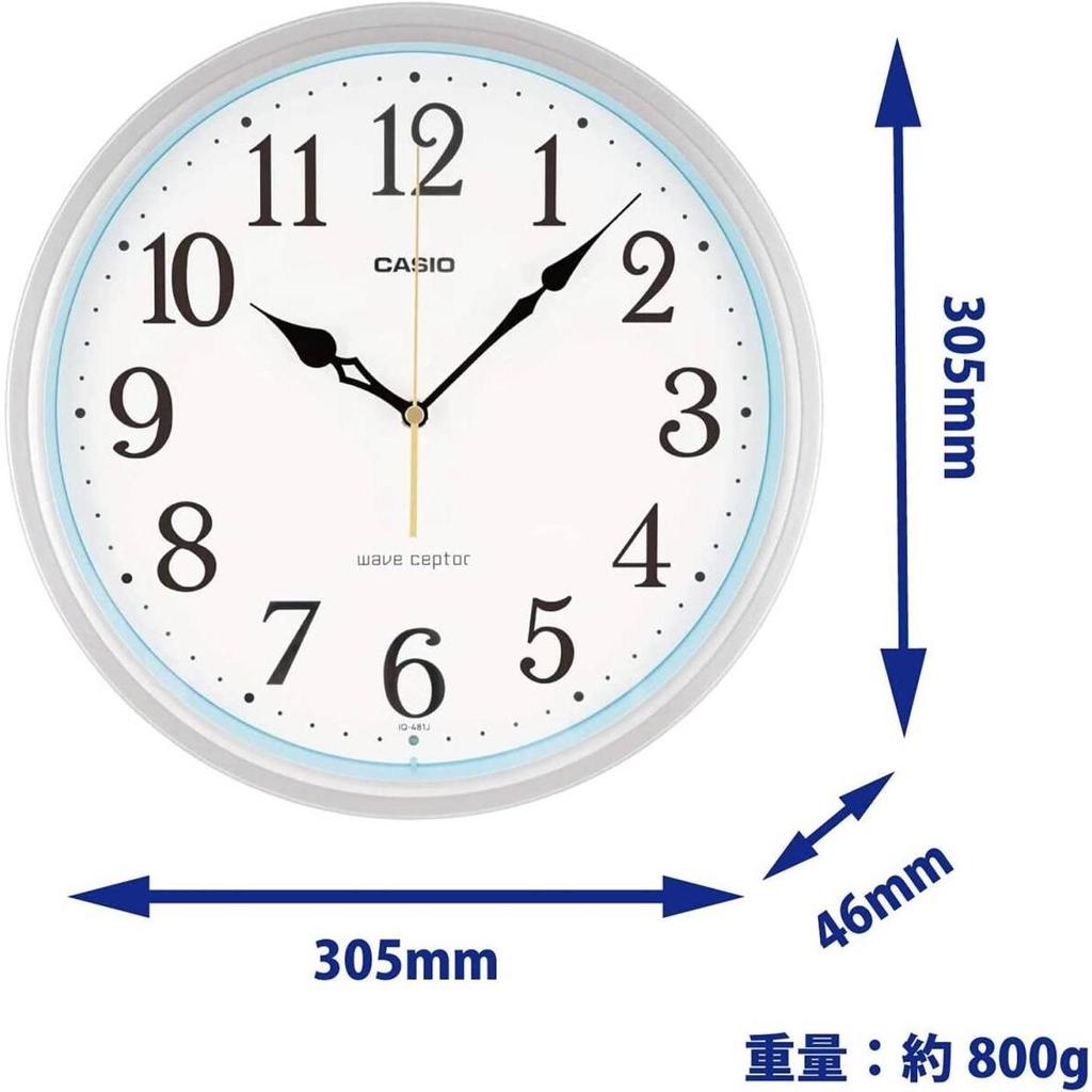 Used CASIO Wall Clock Wall Clock Radio Clock Silver Analog