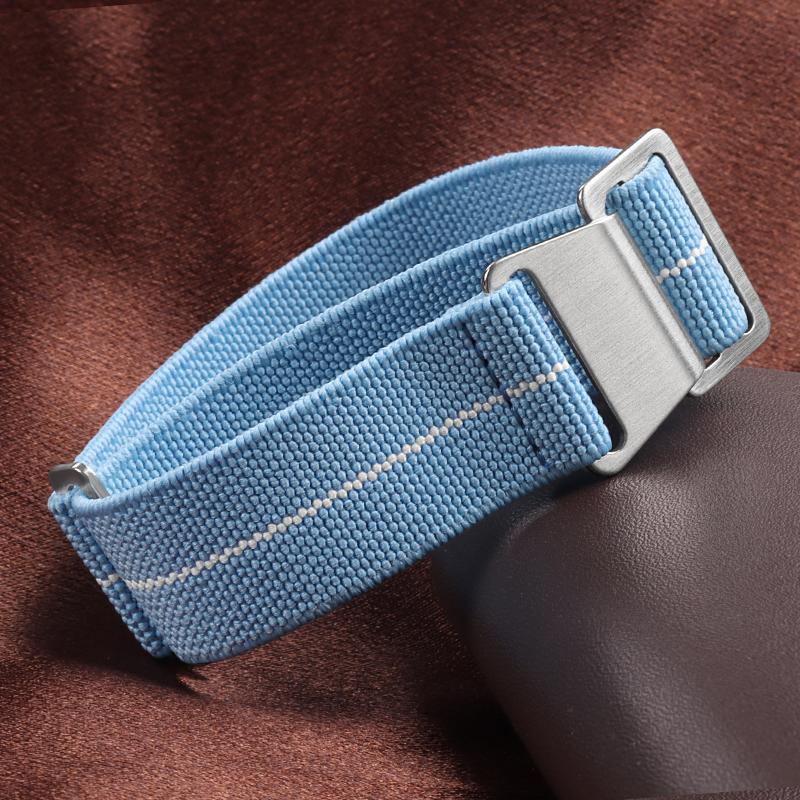 18/20/22mm Nylon Geflochtenes Uhrenarmband Elastisches Nylonarmband Französische Truppen Fallschirmtasche Universelles Handgelenkband Männer Frauen Sportarmband