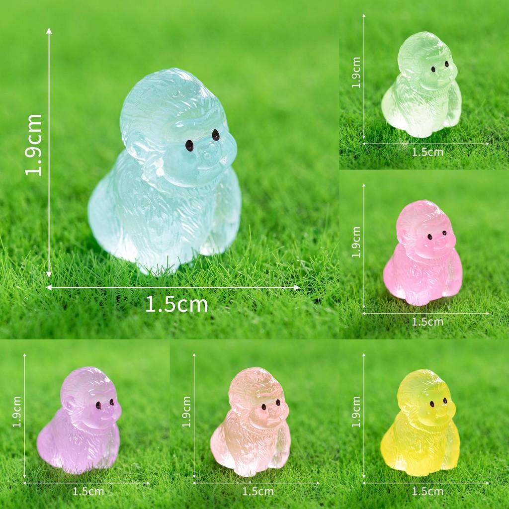 Resin Noctilucent Animal Gorilla Figurine With Multicolor For Decoration Home