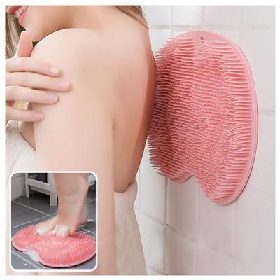 Exfoliating Shower Massage Scraper Bathroom Non-slip Bath Mat Back Massage Brush Silicone Foot Wash Body Cleaning Bathing Tool
