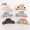 Hair Clip Large Strong Grip Clip, Dot Print Claw, Portable Scalp Friendly Accessory for Thick Updos Half-Tied Hairstyles Pattern