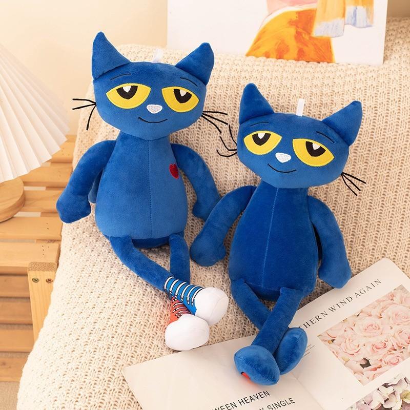 Picture Book Children Pete The Cat Plush Cute Blue Cat Comfort Doll Gift Holiday