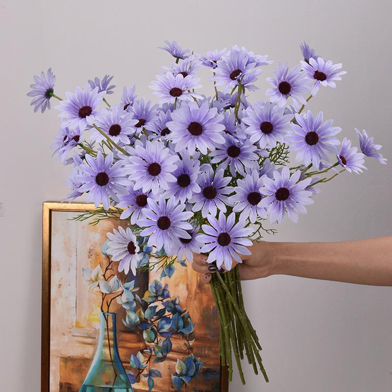3/5/10Pcs Artificial White Daisy Flower Bouquet DIY Vase Home Garden Living Room Decoration Wedding Party Silk Fake Flowers