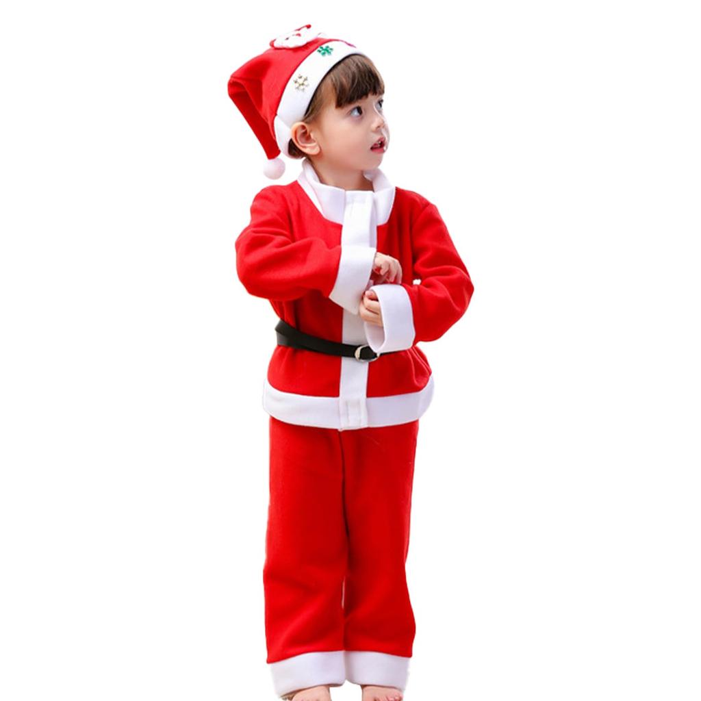 EnjoIt Santa Claus Costume for Boys and Size Santa Christmas Family Nursery Elementary G5036 Kids, Girls, 90-120cm, Kids' Outfit, Parties, Dinners,