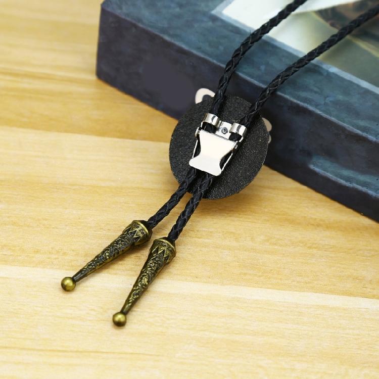 Men Bolo Tie Metal Horse Head Cowboy Hat Western Necklace Costume Accessories