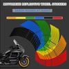 16 PCS 17 "18" Motorrad-Radaufkleber Universal-Auto-Stahlfelgen Auto-Rad reflektierende Aufkleber wasserdichtes Motorrad-Felgenband