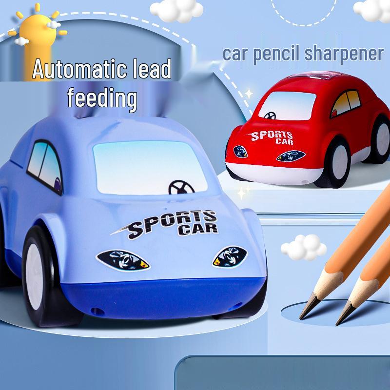 Roztomilé automatické ořezávátko na tužky pro děti – Manuální posunovač tuhy pro žáky základních škol