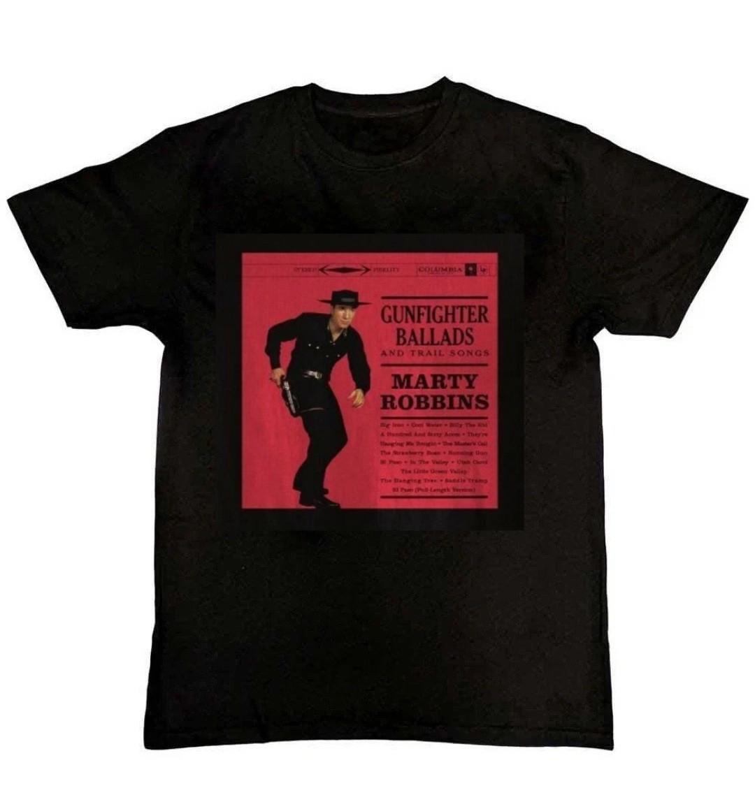 MARTY ROBBINS gunfight Graphic Print Mens T-Shirt S