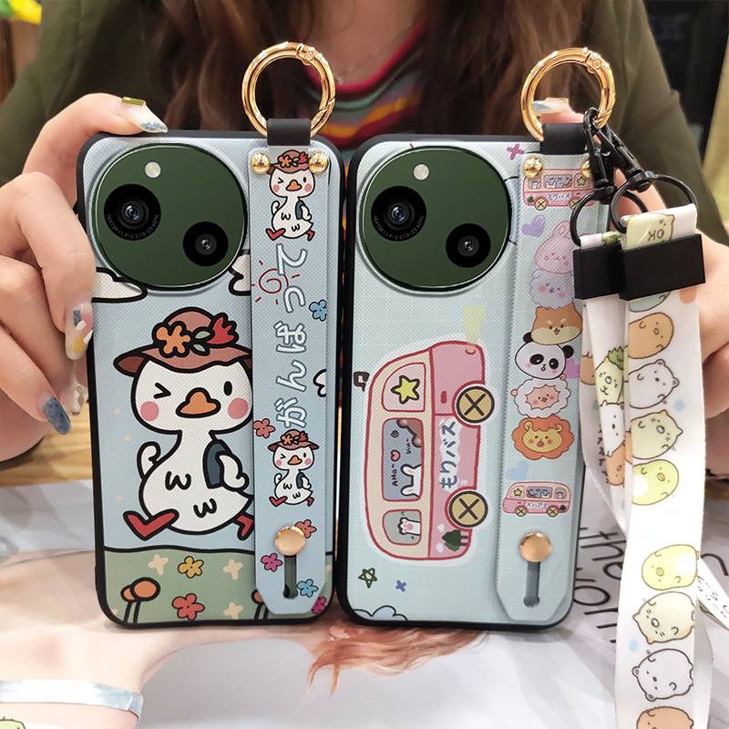 Shockproof Soft Case Phone Case For Sharp Aquos R9/SH-51E Cute Anti-dust Kickstand Waterproof Anti-knock Protective Ring