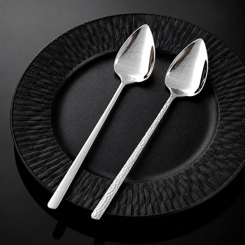 304 Stainless Steel Peach Heart Spoon Mirror Polished Head With Long Handle For Dessert Coffee Kitchen Tableware