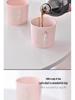 Pink Calligraphy Silver Inlay Mug - Cute Hand-Grip Coffee, Tea, Cola Cup for Couples