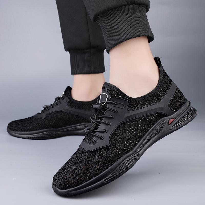 Men's shoes 2025 summer new breathable thin hollow mesh shoes men's soft sole lightweight casual sports trendy shoes