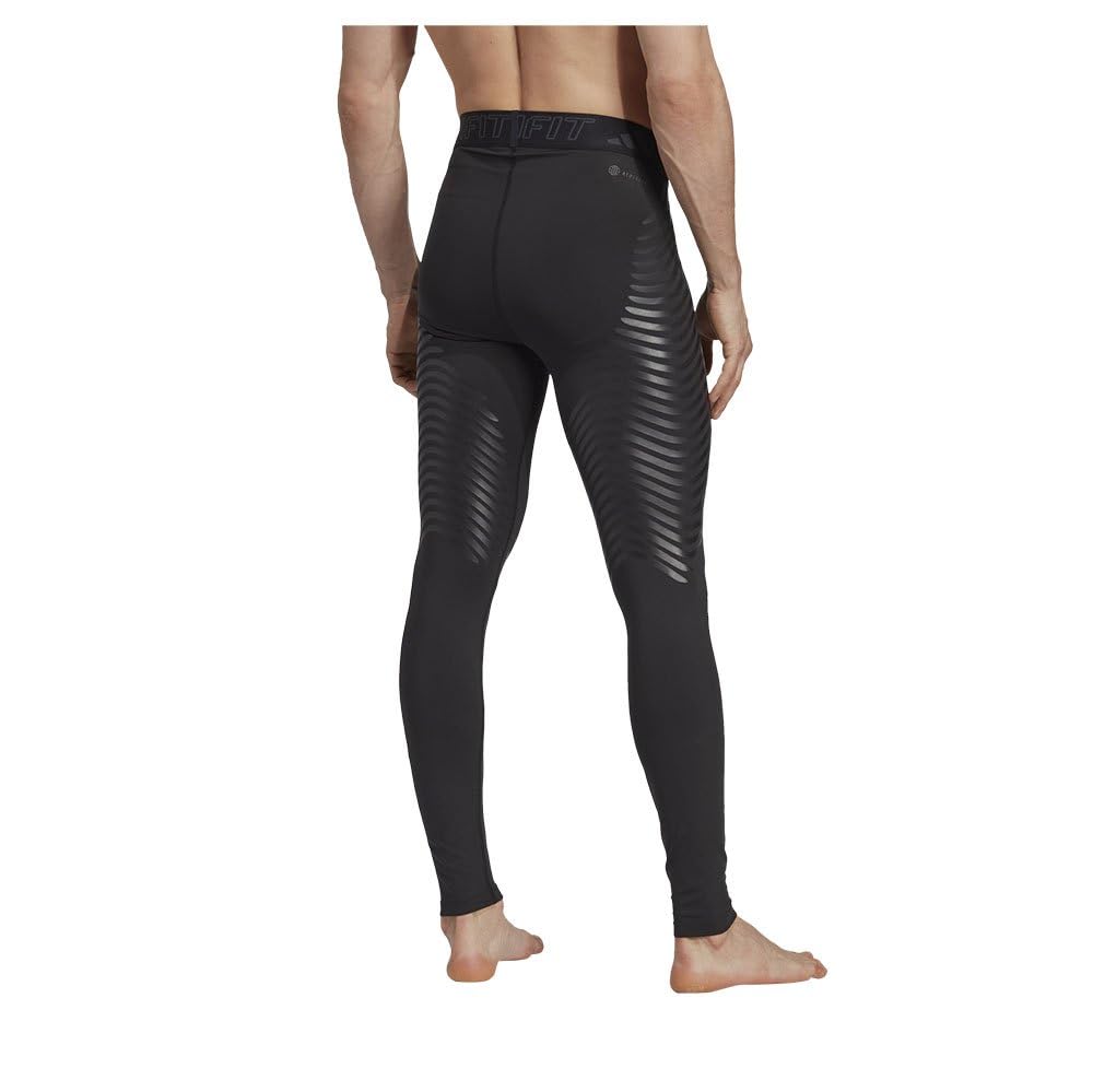 Adidas TechFit Control x Size XL RHEON™ Full-Length Leggings, Men's MMI02, Black/Black (HS9812),