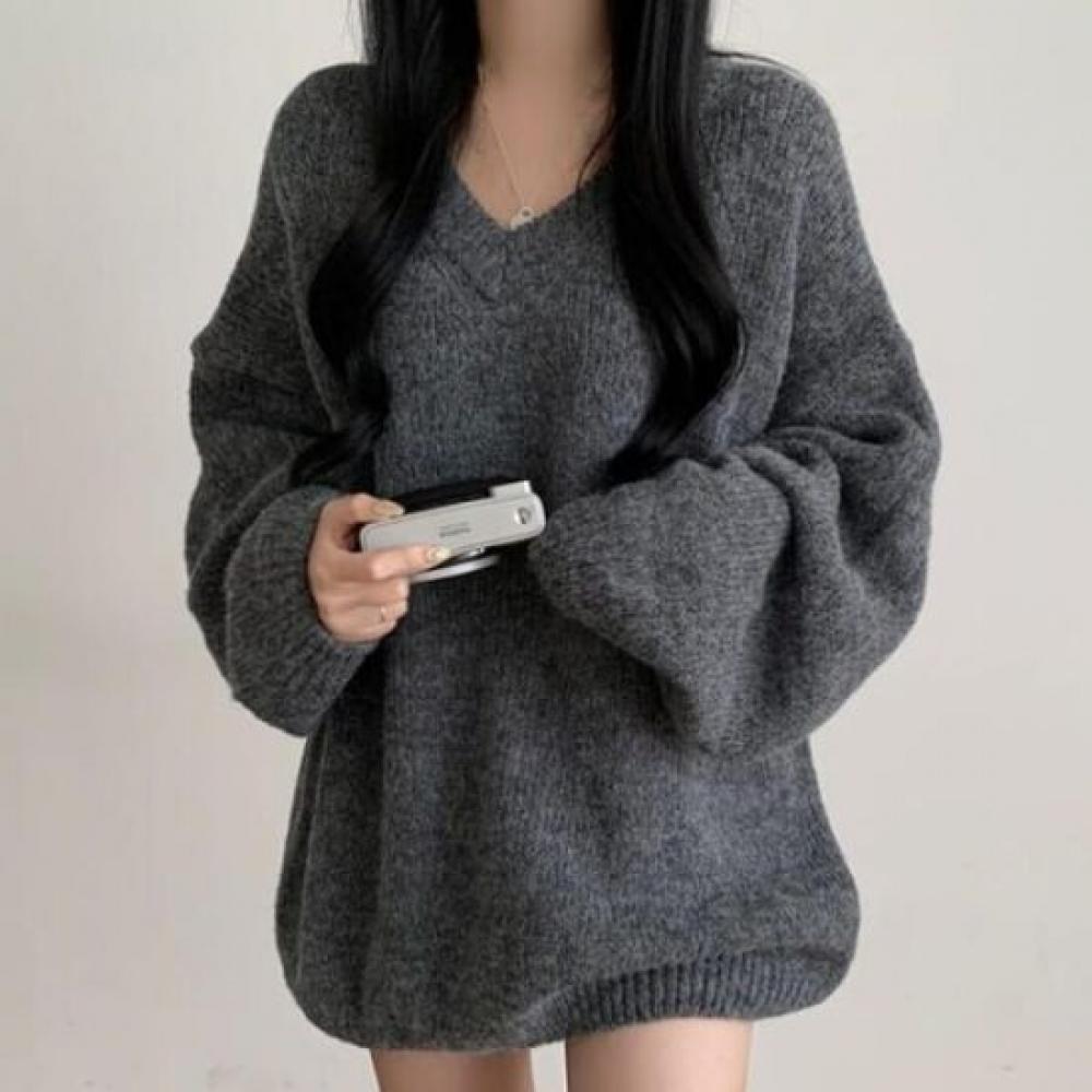 NaVaVa Women Cozy Loose Fit V Neck Long sleeVe Knit Sweater Nk3285