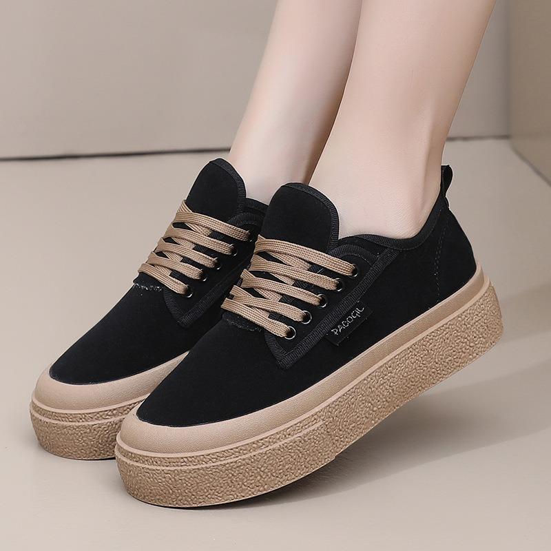 Shoes women's spring and autumn new lazy shoes women's shallow mouth one pedal women's soft soles are not tired women's shoes thick soles