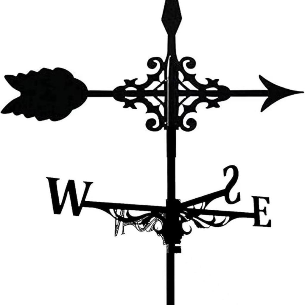 Wetterfahnen-Ornament aus Edelstahl für den Außenhof