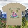 Salty Bitch Social Club Shirt, Skeleton Flamingo Summer Tee, Funny Halloween Beach T-shirt, Tropical Sarcastic Tee