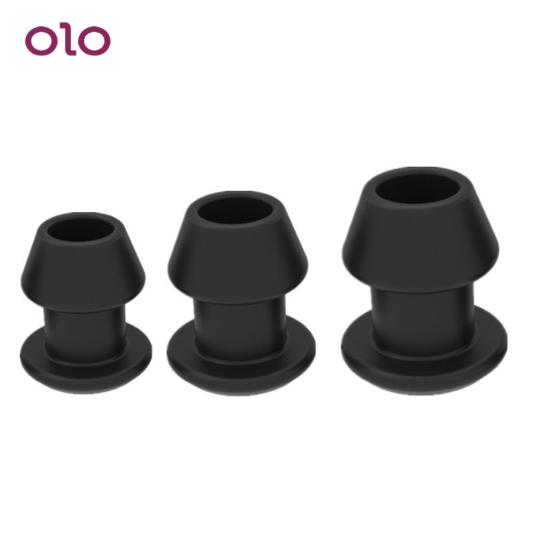 Unisex Silikon Anus Einlauf Anal Hohl Vagina Dilator Reinigung Plug Sex Tool