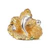 Lord Ganesha Idol Gold & Silver Murti for Good Luck & Success Living Room Home and Office Décor & Gifts (3x4x6cm)