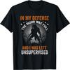 Funny In My Defense Werewolf Halloween Moon Men, Women T-Shirt
