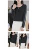 Women's Fine Wool Slimming Crew Neck Long Sleeve Knit Pullover Sweater