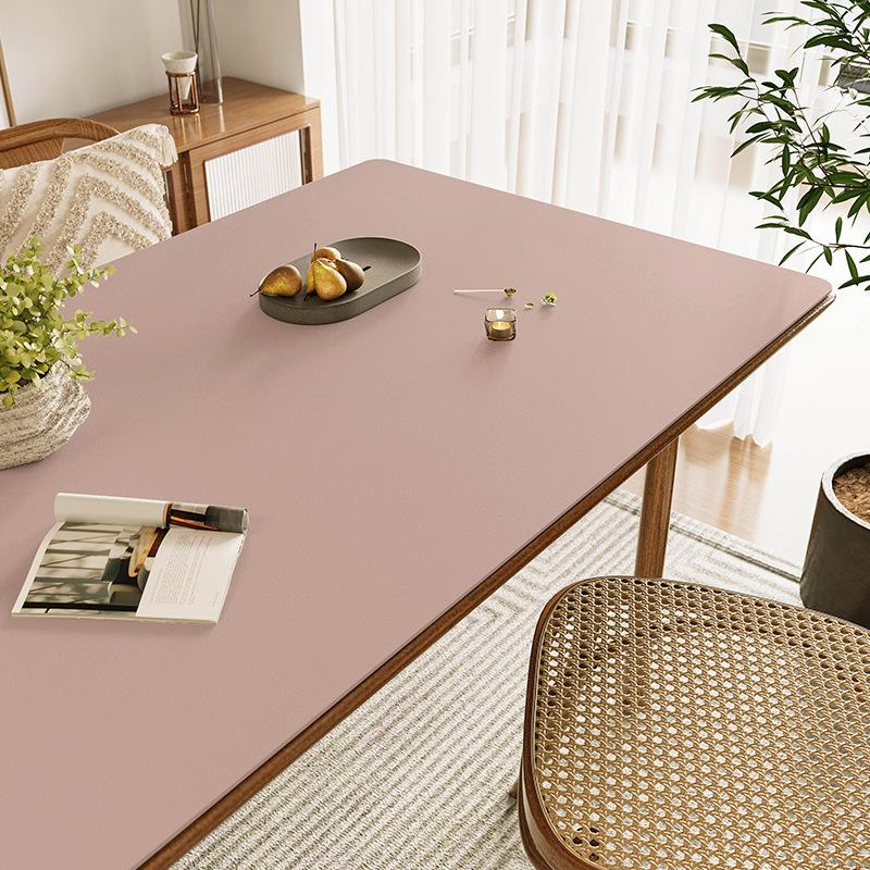 Solid Color Leather Table Mat Waterproof And Oil-Proof Leave-In Computer Table Student Study Desk Protective Mat Coffee Table Mat Dining Table Cloth