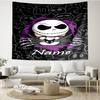 Custom Name The Nightmare Before Christmas Print Tapestry, Backdrop, Easy Setup, Ideal for Bedroom, Office & Living Room, with Aesthetic Wall Hanging 