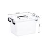 Clear Plastic Storage Organizer with Lid - Portable Handheld Box for Desktop & Toy Organization