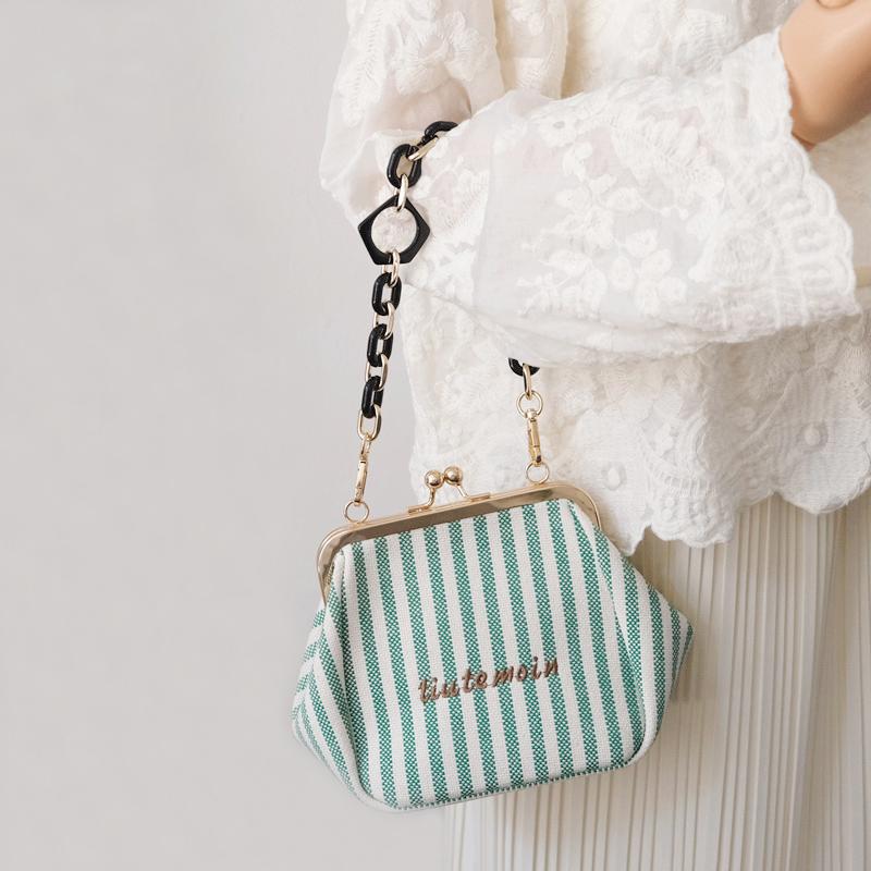 Nuovo Accessorio Moda Borsa a Mano da Donna Ambra Acrilico Catena in Lega Lusso Vintage Cinghia per Borsa Donna Spalla Pochette Manico Catene