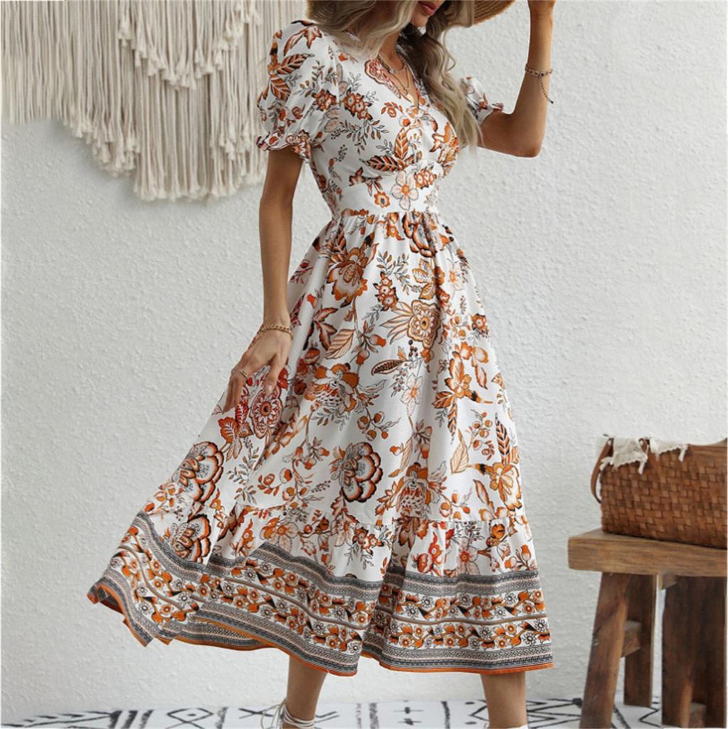 Women's Casual Fashion Vintage Suspender Dress Elegant Holiday Dress