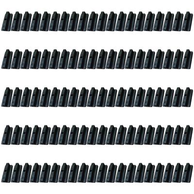 100 Stück Terrassendielen-Clip 6mm Kunststoff Befestigungsset für Verbund-Terrassendielen Mit Versteckter T-Klammer und Stabilen Kunststoffschrauben