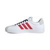 Adidas VL Court White and Casual Sports Shoes with Perfect for and Commuting and Size 3.0 Sneakers, Red, IF4464, Cushioning, Town, School, (White Red,