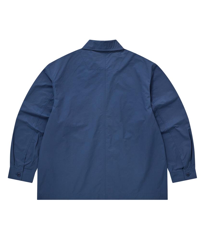 Covernat Garment Washed Coverall Jacket Royal Blue