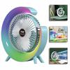 Portable Fan Light USB Charging Table Lamp LED Electric Fan Atmosphere Light 3 Speed Mini Fan Night Light for Camping Desk Room