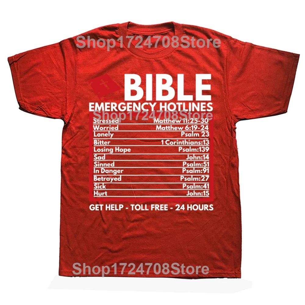 Bibel Notrufnummern Lustige Christliche Jesus Gott T-Shirts Sommer Stil Grafik Streetwear Kurzarm Geburtstagsgeschenke T-Shirt