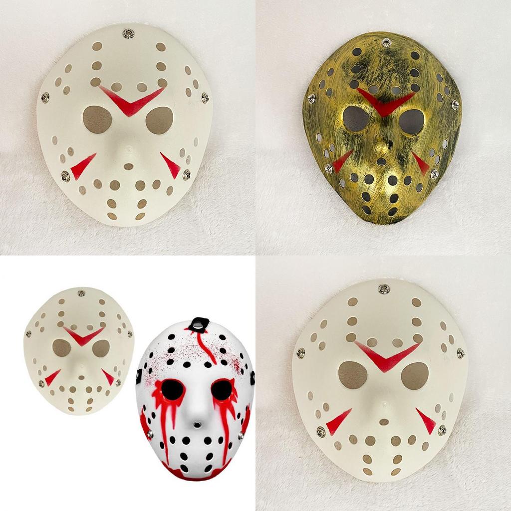 Jason Mask With Blood Effect For Halloween Cosplay Scary Horror Props In Multiple Colors