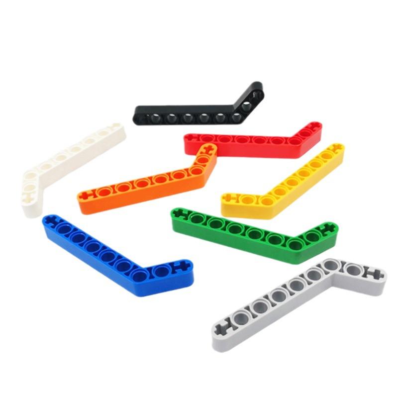 Curved Thick Hole Arm 32271 - Compatible with Lego, Science Education Small Particle Building Blocks
