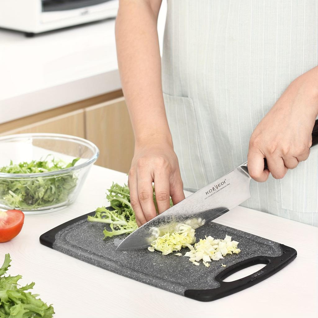 3PCS Texture Plastic Cutting Board Set Board Can Be Hung with Cutting Board for Vegetables Meat Multi-Functional Cutting Board