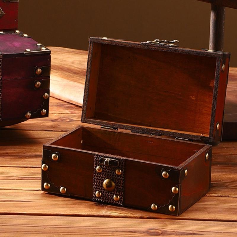 Antique Style Handcrafted Wood Storage Box For Jewelry Organiser And Home Decoration Decorative Case