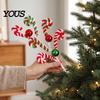 Xmas Tree Decoration Christmas Candy Cane Pick, Red White Green Plush Stem, Decorative Props Branch for Vase Filler, Wreath, Filler